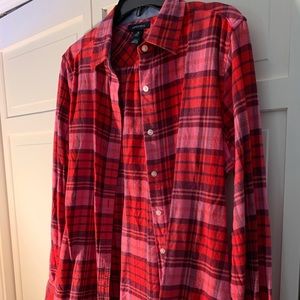Lands End Women’s Plaid Button-Down